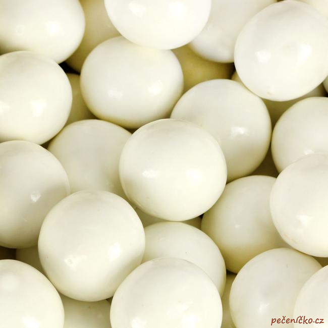 Křupavé kuličky v bílé čokoládě  60 g