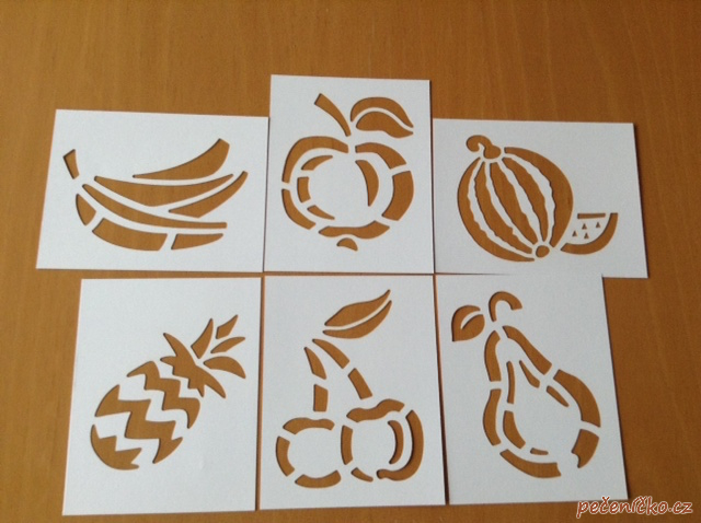 Stencila - šablona dekorů ovoce