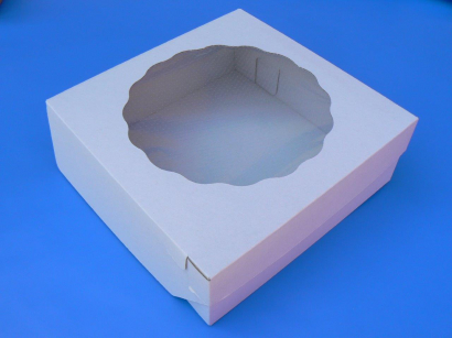 Krabice bílá s okénkem na dorty