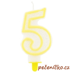 Svíčka na dort číslo  5