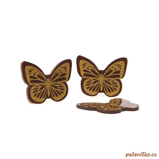 Čokoládová dekorace motýl  10 ks
