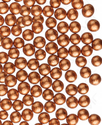 Cukrové perly rýžové copper
