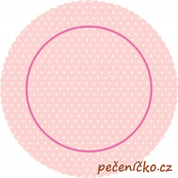 Dortová podložka růžový puntík  27 cm