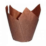 Tulipan - papírový košíček  hnědý  na muffiny  20 ks