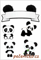 Tisk na fondánový plát panda