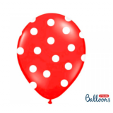 Balonek červený s puntíky