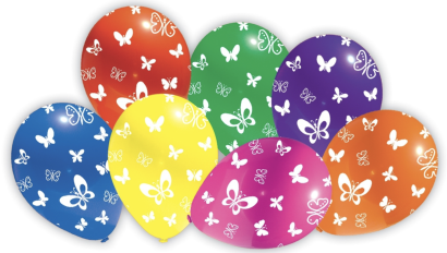 Balonky barevné motýlci  7 ks