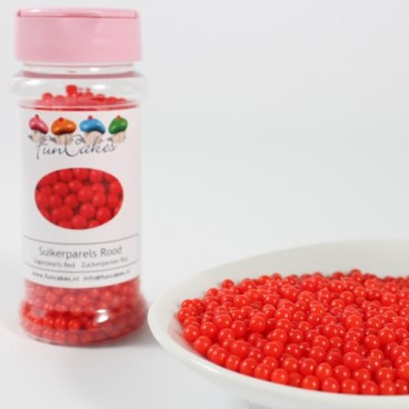 Cukrové perličky červené  80 g
