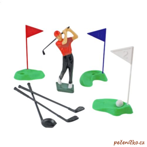 Golfista - golf  dekorace na dort