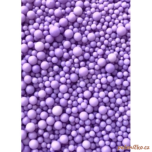 Cukrové zdobení fialové kuličky mix  ii