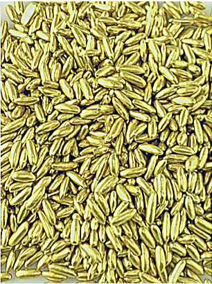 Cukrová dekorace zlatá rýže