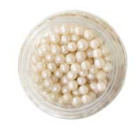Bílé perleťové kuličky