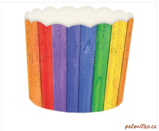 Košíčky na cupcakes barevné 24 ks
