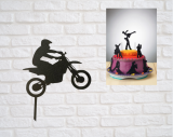 Silueta - zápich na dort motorkář 2