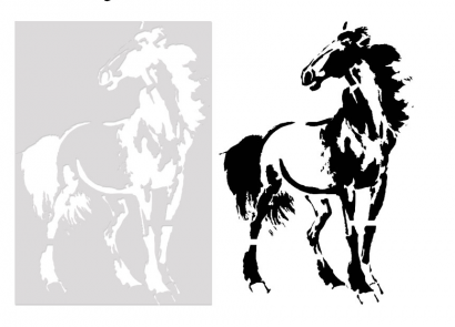 Stencila - šablona dekorů kůň