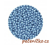 Cukrové perly perleťově modré