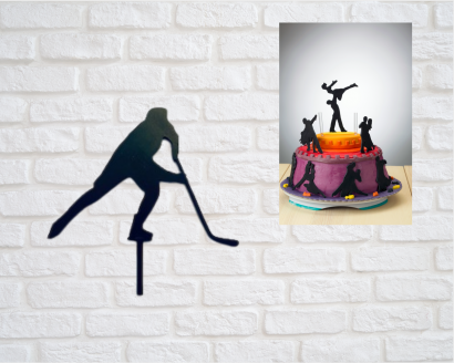 Silueta - zápich na dort hokejista
