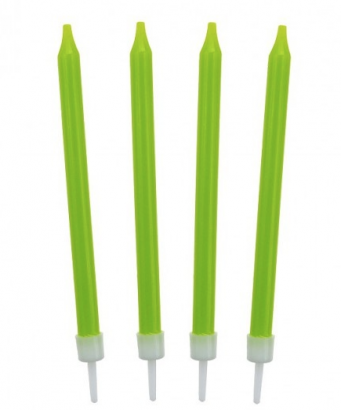 Dortové svíčky zelené 10 ks