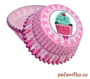 Papírové košíčky muffin růžové