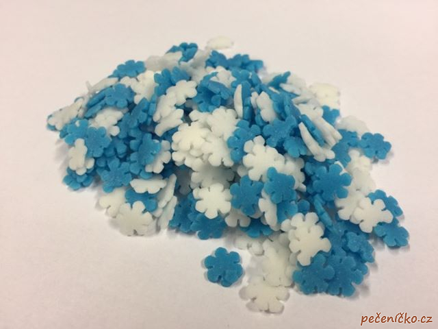 Cukrové vločky modro - bílé  30 g