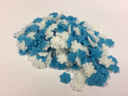 Cukrové vločky modro - bílé  30 g
