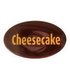Čokoládová dekorace nápis cheesecake  12 ks