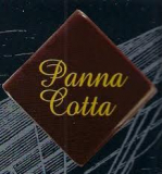 Čokoládová dekorace nápis panna cotta 12 ks