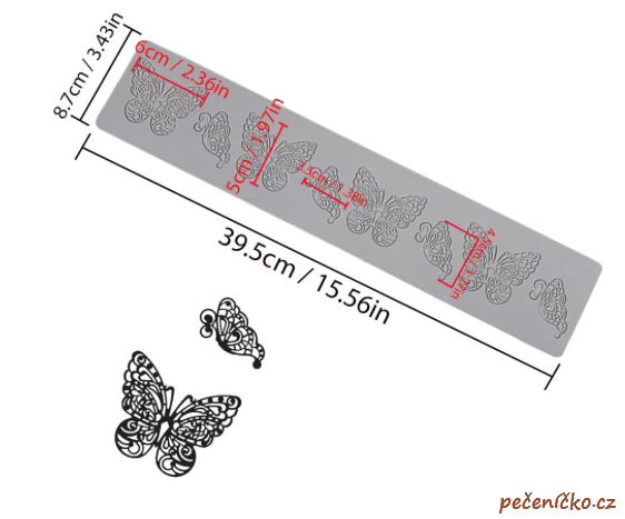 Silikonová forma na krajky motýlci