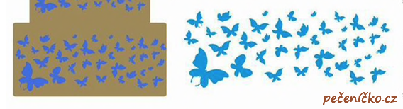 Stencila -šablona dekorů motýl ii