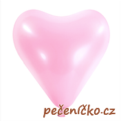 Balonek srdce růžové  1 ks