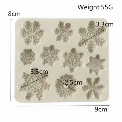 Silikonová forma vločky sada ii