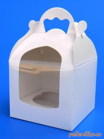 Krabička na cupcake bílá 1 ks