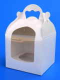 Krabička na cupcake bílá 1 ks