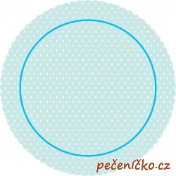 Dortová podložka modrý puntík  31 cm