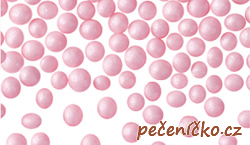 Růžové perleťové kuličky
