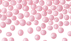 Růžové perleťové kuličky