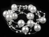 Perličky na silonu bílá perleť