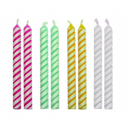 Svíčky dortové barevné 24 ks