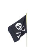 Pirátská vlajka  45 x 30 cm