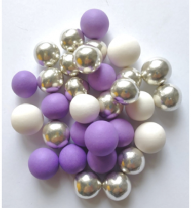 Cukrové velké perly s ořechem violet mix