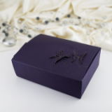 Krabička -  tmavě fialová     motýl  10 ks