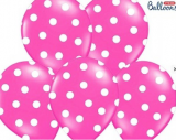 Balonek růžový s puntíky  1 ks