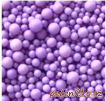 Cukrové zdobení fialové kuličky mix