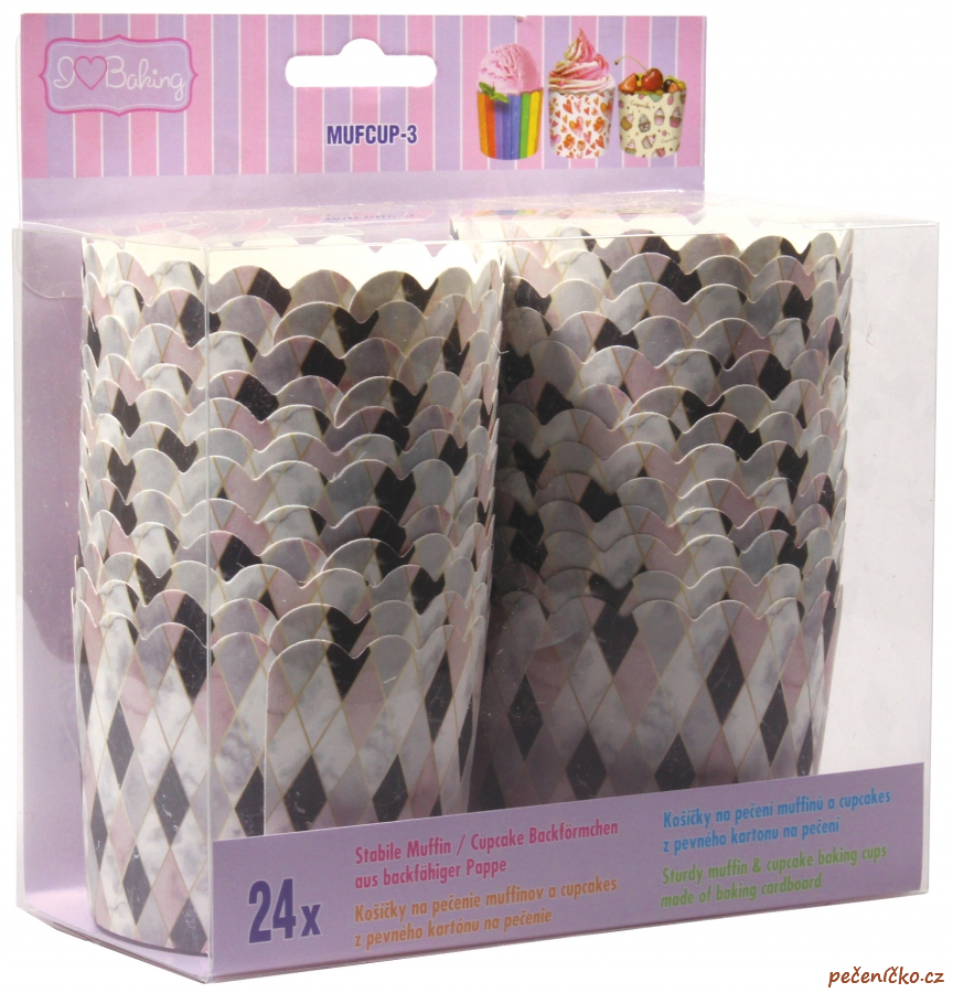 Košíčky na cupcakes mozaika  24 ks