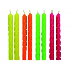 Svíčky dortové neonové  24 ks