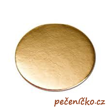 Zlatá podložka mididezert  kruh 12 cm