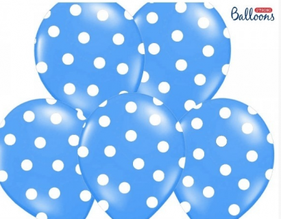 Balonek modrý s puntíky  1 ks