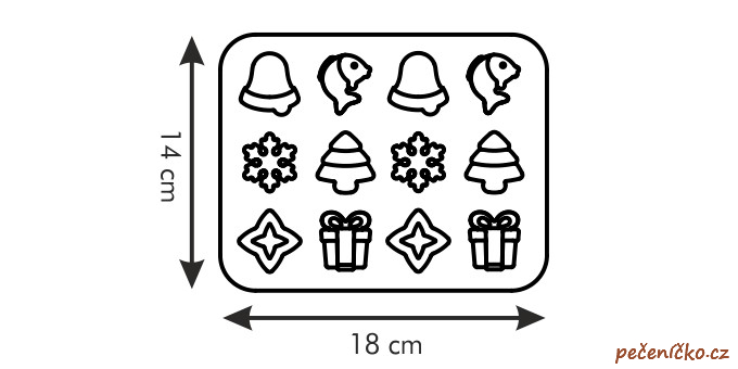Silikonová forma na pralinky vánoce