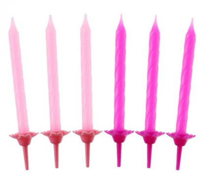 Svíčky sada růžová   24 ks