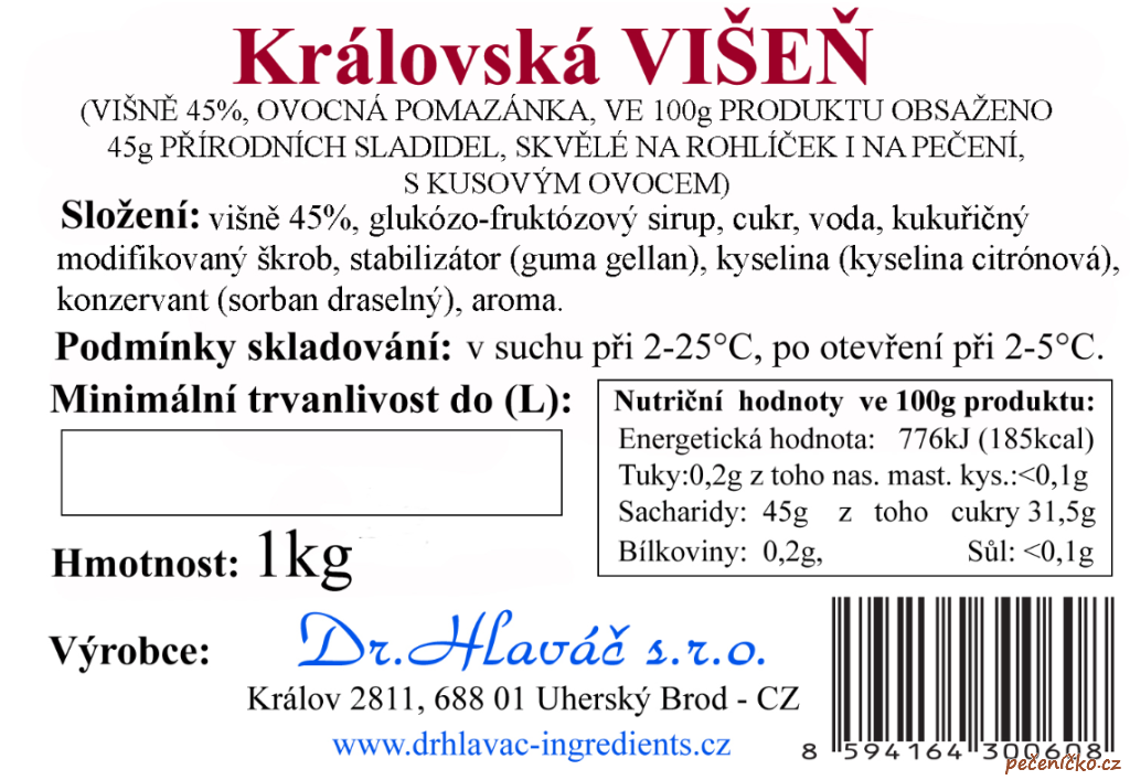 Džem královská višeň 1 kg